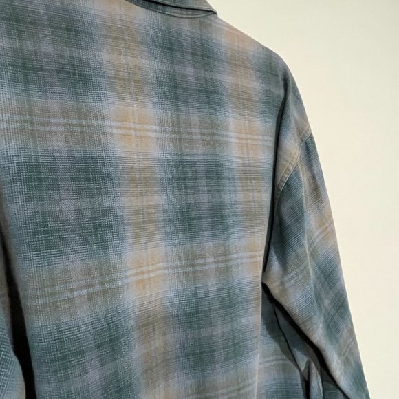 Harley-Davidson Blue Brown Plaid Button Down Shirt Size L - Picture 2 of 9